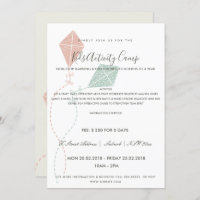 PINK BLUE KITE KIDS ACTIVITY CLASS INVITE TEMPLATE