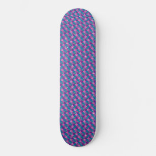 Pink Blue Mermaid Glitter Skateboard