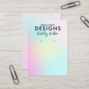 Pink Blue Pastel Earring Display Card