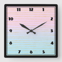 Pink Blue Pastel Gradient with Gold Lines