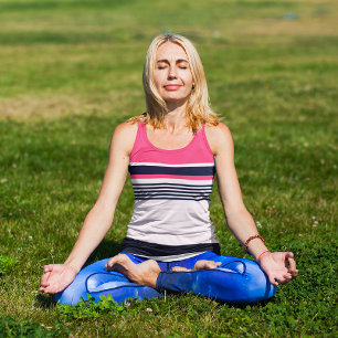 Pink Blue Pastel Stripes Singlet