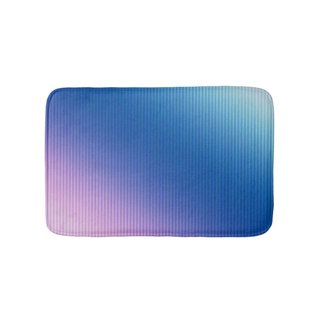 Pink-blue , pink , stripes , ombre , pink gradient bath mat (Front)