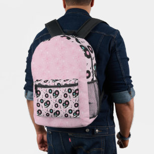 PINK & BLUE RETRO 50'S THEMED VINYL ALBUMS PRINTED BACKPACK