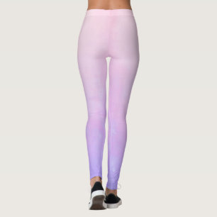 Pink Blue rustic ombre Leggings