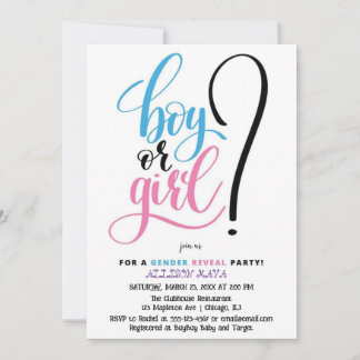 Pink Blue Signature Collection: Celebrate Invitation