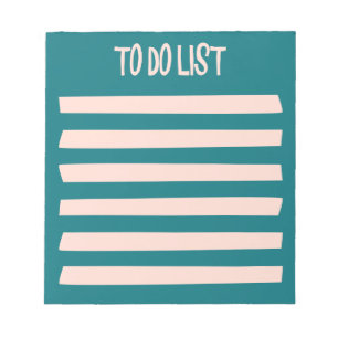 Pink Blue Simple To Do List Notepad