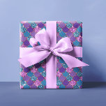 Pink Blue Sparkle Glitter Mermaid Scales Dragon Wrapping Paper<br><div class="desc">This design was created through digital art. It may be personalised by clicking the customise button and changing the colour, adding a name, initials or your favourite words. Contact me at colorflowcreations@gmail.com if you with to have this design on another product. Purchase my original abstract acrylic painting for sale at...</div>