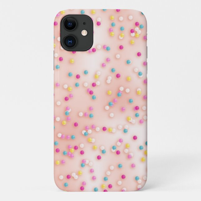 Pink Blue Sprinkles Adorable Candy Case-Mate iPhone Case (Back)