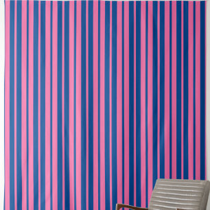 Pink Blue Stylish Stripes Pattern Design Fabric