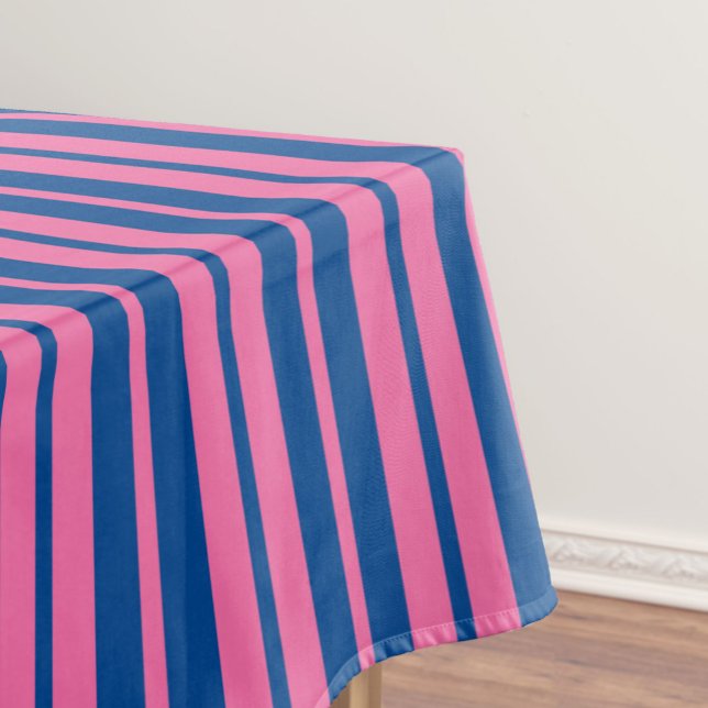 Pink Blue Stylish Stripes Pattern Design  Tablecloth (Creator Uploaded)