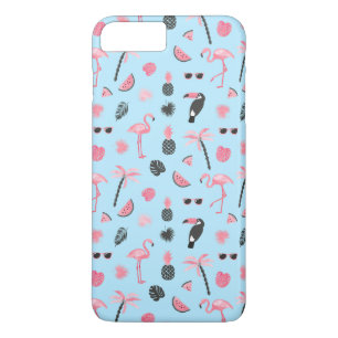 Pink & Blue Summer Tropical Pattern Case-Mate iPhone Case