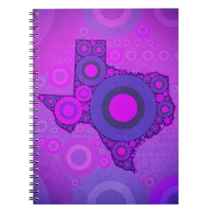 Pink Blue Texas Mosaic Spiral Notebook
