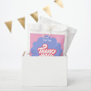 Pink & Blue Thank you feminine business  Favour Bags