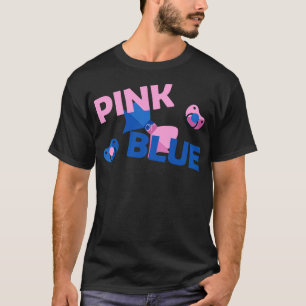 Pink Blue Uncle Loves You Baby Shower Gift T-Shirt