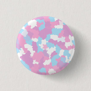 Pink Blue White Camo Abstract 3 Cm Round Badge