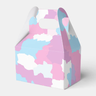 Pink Blue White Camo Abstract Favour Box