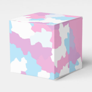 Pink Blue White Camo Abstract Favour Box