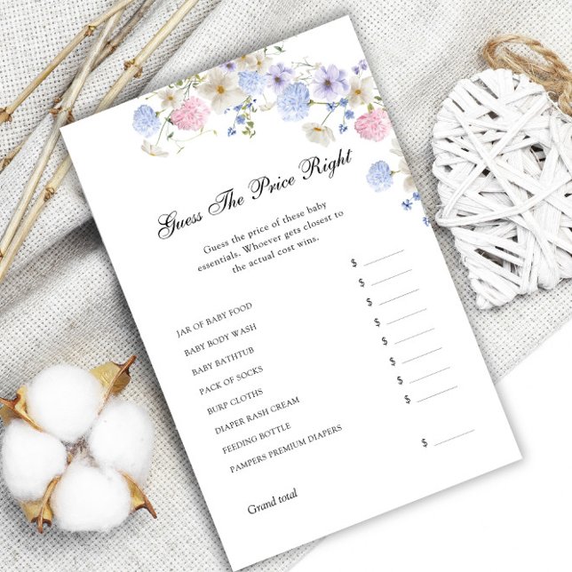 Pink Blue Wildflower Gender Reveal Guess The Price (Creator Uploaded)