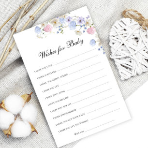 Pink Blue Wildflower Gender Reveal Wishes For Baby