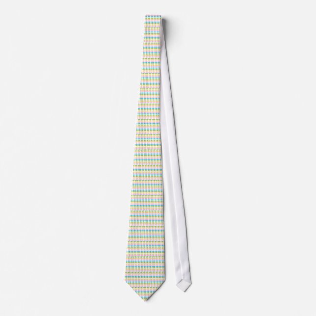 Pink blue yellow button pattern accessories trendy tie (Front)