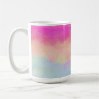 Pink Blue Yellow Rainbow Abstract Stripes