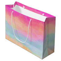 Pink Blue Yellow Rainbow Abstract Stripes