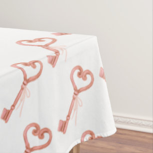 Pink Blush Bridal Key Tablecloth