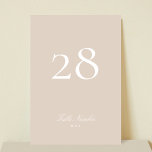 Pink Blush Classic Formal Calligraphy Wedding Table Number<br><div class="desc">This Design is part of a collection;
Please get in touch with me if you need help finding matching designs or products;
Also available in alternate colours</div>