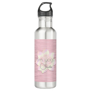 Pink Blush Elegant Lotus OM Logo      710 Ml Water Bottle