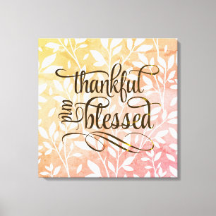 Pink Blush Farmhouse Style Stylish Ombré Canvas Print