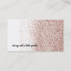 Pink Blush Faux Glitter Business Card