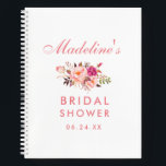 Pink Blush Floral Bridal Shower Gift List Notebook<br><div class="desc">Watercolor Pink Blush Floral Bridal Shower Gift List Notebook</div>
