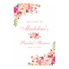 Pink Blush Floral Bridal Shower Welcome