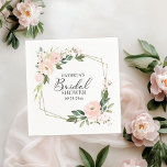 Pink Blush Floral Geometric Bridal Shower Napkin<br><div class="desc">Transform your bridal shower into a stunning celebration with our exquisite blush floral suite. This collection features everything you need for a cohesive and elegant atmosphere, including matching recipe and advice cards, personalised napkins, beautiful signs, and fun games. Don’t hesitate to reach out via chat if you need assistance with...</div>