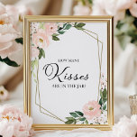 Pink Blush Floral Geometric How Many Kisses Sign<br><div class="desc">Transform your bridal shower into a stunning celebration with our exquisite blush floral suite. This collection features everything you need for a cohesive and elegant atmosphere, including matching recipe and advice cards, personalised napkins, beautiful signs, and fun games. Don’t hesitate to reach out via chat if you need assistance with...</div>