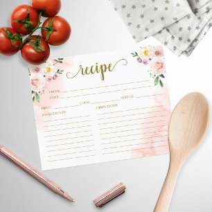 Pink Blush Floral Gold Bridal Shower Recipe