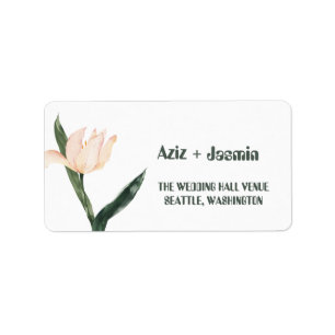 Pink blush floral label