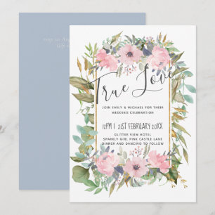 Pink Blush Floral Sage Greenery Wedding