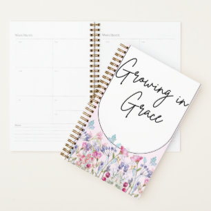 Pink Blush Flower Planner