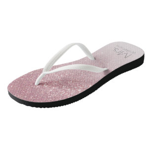 Pink Blush Glitter Gradient Mrs. Married Jandals
