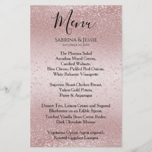 Pink Blush Glitter - Menu