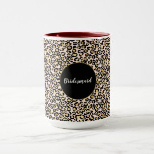 Pink Blush Gold Leopard Print Mug