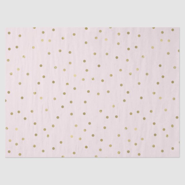 Pink Blush Gold Sparkle Confetti Tissue Paper (Front)