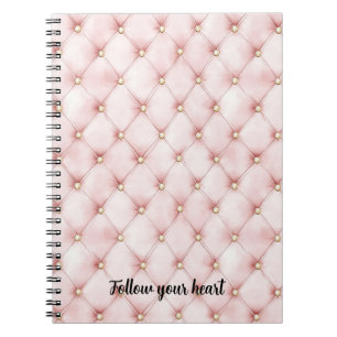 Pink Blush Gold Tufts Notebook