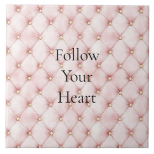 Pink Blush Gold Tufts Tile