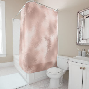 Pink Blush Makeup Artist Lashes Beauty Glass Shower Curtain