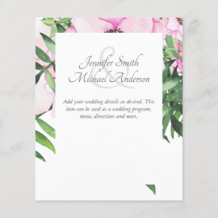 Pink Blush Mint Wedding Details Enclosure Cards
