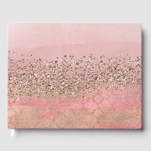 Pink Blush Moroccan Indian Princess Glam Wedding Guest Book