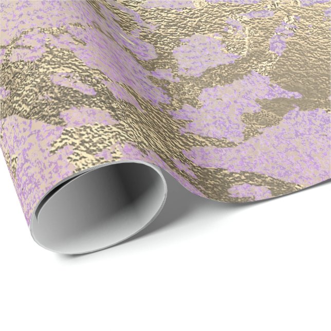 Pink Blush Painting Amethyst Rose Gold Marble Wrapping Paper (Roll Corner)