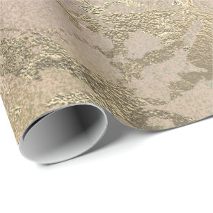 Pink Blush Painting Champaign Gold Marble Mint VIP Wrapping Paper